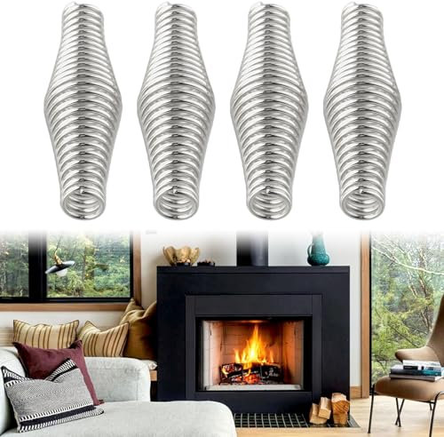 Spring Stove Handle, Steel Zinc Conical Spring Handle BBQ Grill Wood Stove Furnace, for Grills, Wood Stoves, Grills, Sandöfen, Kamine (4pcs)