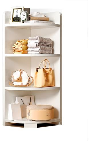 LYHXYLFT Eckbücherregal, Bücherregal mit offenem Regal, Bücherregal-Organizer mit einzigartiger Form, großer Eckschrank, geeignet for Wohnzimmer, Arbeitszimmer(15.74x15.74x47.24in)