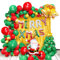 Ahigh Weihnachtsdeko Luftballons Set,Weihnachten Ballons Girlande,Weihnachts Banner Dekoration, Weihnachtsmann Helium Ballon, Frohe Weihnachten Luftballons,Ballondekoration für Weihnachtsfeierzubeh