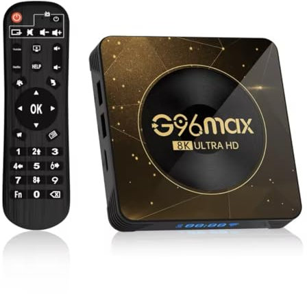 Android 13.0 TV Box, G96 MAX Smart Android TV Box with RK3528 Quad-Core 64Bit Cortex-A53 CPU, Support 8K HDR 10+/3D/2.4Ghz 5Ghz Wifi 6 /100M Enternet/Bluetooth 5.0,4GB+64GB (4GB 32GB)