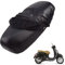 generisch Leder-sitzbezug Motorrad kompatibel mit Vespa Gts 125 2017,Roller sitzbankbezug,wasserdicht,regendicht,staubdicht und sonnenfest (Black)