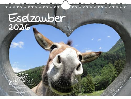 Eselzauber DIN A4 Kalender für 2026 Esel - Seelenzauber