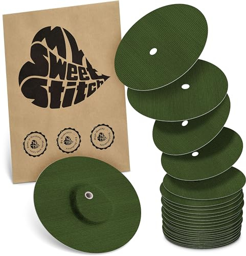 MySweetStitch 25 Fixierpflaster für Dexcom G7/ONE+/Stelo rund Olive | Hilft gegen vorzeitiges Ablösen, wasserfest und schnell trocknend, hautfreundlich, bis zu 15 Tage Halt