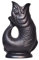 Gluckigluck Karaffe XL Schwarz matt – 1,2 l – Original Gluggle Jug aus England – Wasserkrug mit Glucker-Geräusch – Handgefertigt & matte Oberfläche – Kult-Krug als Vase oder Dekanter