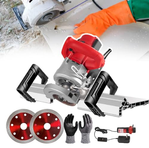 Professional Electric Tile Chamfering Cutter with Adjustable Thickness & Water Storage for Ceramic and Porcelain Tiles