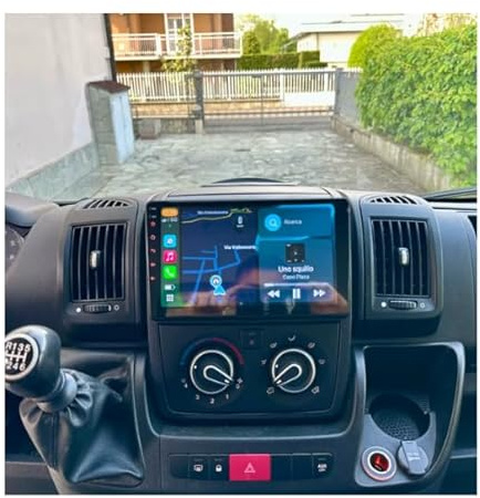 Schermo Auto Ducato 2007-2015 Android Auto CarPlay 8Core Android 13 Autoradio per FIAT Ducato/Peugeot Boxer/Citroen Jumper Navigatore,Stereo 2 Din con Schermo da 9 Pollici con Bluetooth