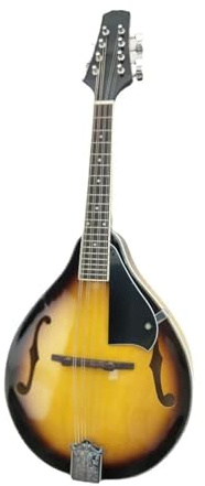Mandolina para Adultos Instrumentos musicales tradicionales mandolina de ocho cuerdas(Yellow)