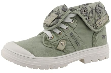MUSTANG Damen Stiefelette Profilsohle Faltbarer Schaft 26M0742006, Größe:41 EU, Farbe:Grün
