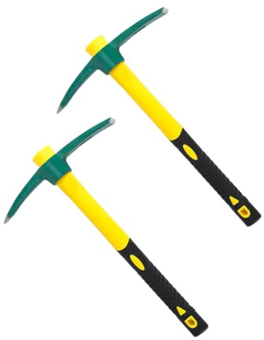 tiyao Multipurpose Heavy Duty Pickaxe and Mattock Hand Tool for Digging, Weeding, and Camping Activities