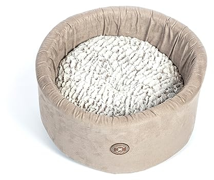 Danish Design Cosy Cat Bed Arctic Cream Fleece 51cm Medium, clear