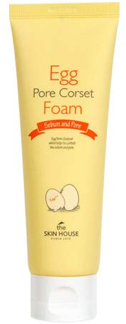 THE SKIN HOUSE Egg Pore Corset Reinigungsschaum (120ml, 4.05 fl.oz.) | Reinigungsschaum | entfernt überschüssiges Öl | Porenreinigung | Straffend