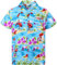 King Kameha Funky Chemise-Hawaienne, Manche-Courte, Flamingos, Turquoise, M
