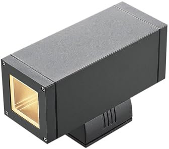 Lucande Wandleuchte außen Stani (spritzwassergeschützt (Modern) in Alu aus Aluminium (2 flammig, E27) - Außenwandleuchten Wandlampe Led Außenlampe Outdoor für Außenwand/Hauswand Haus