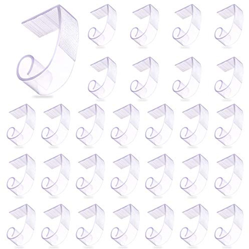Keadic Tischsockell-Clips mit Vercro zur Tischdecken-Sicherung von 2,5-3,8 cm, SMC-Modell-Tischdeckenklammern für Hochzeit, Zuhause Aktivitäten im Innen- und Außenbereich, 30 Stück