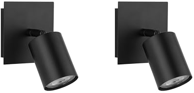 Klassische Wandlampe schwarz 2er Set industrie Look Tigris