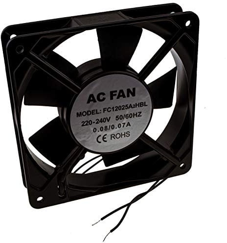 Kühlung Lüfter ac 220V-240V 120 mm x 120 mm x 25 mm Kugel Lager Für Wand Schrank [120mm x 120mm x 25mm]