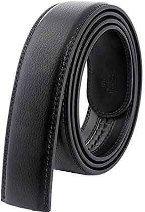 Addfect Ledergürtel Herren Gürtel Leder Automatik Ohne Schnalle Echt Leder Gürtel für Männer Herren,Freizeit Ledergürtel Business und Anzug Freizeit Gürtel,Breite 3.5cm (110 cm, Schwarz)
