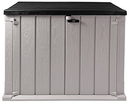 Ondis24 Mülltonnenbox Storer Basic Gerätebox abschließbar für 2 Mülltonnen (842 Liter, Grau-Anthrazit)