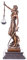 Justitia Bronze Themis Göttin der Gerechtigkeit Bronzefigur Statue Frau Skulptur pab002 Palazzo Exklusiv
