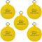 WINSOME Ganci per piatti a disco da parete, resistenti, invisibili, autoadesivi, per appendere quadri, piatti, 100 mm (confezione da 5), giallo