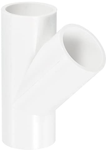 PATIKIL 1 PVC Tubo Raccordi, 1pz 3 Vie 45 Gradi Angolo Acqua Tubi Giunti Connettori Adattatori per Giardino Irrigazione Casa Acquario