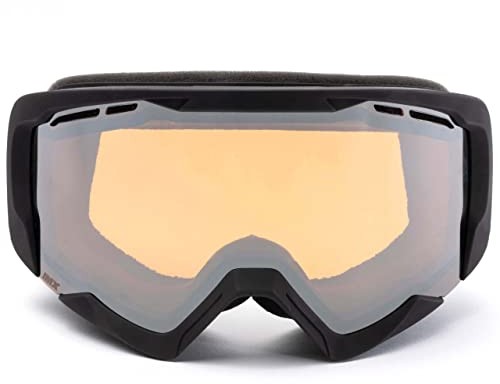 IMX RACING Endurance Fahrradbrille Motorradbrille | Dreilagiger Schwamm | DualLens | Kratzfest Anti Fog und UV Beschichtung | Breiter Gürtel mit Silikondruck