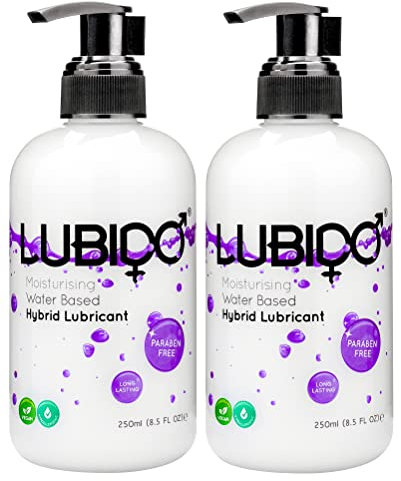 Lubido Gel lubrificante Ibrido cremoso idratante senza parabeni - 250ml (Confezione da 2)