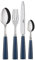 SABRE PARIS - Icône 4 Pc Cutlery Set - Stainless Steel - Fork - Knife - Tablespoon - Teaspoon - Midnight Blue