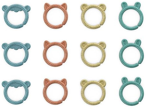 Ingenuity Sheppy's Squad Toy Links for Newborn and Up, 12 Links, Plant-Based and BPA-Free Materials, Multi-Texture