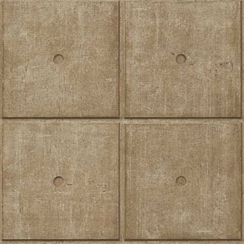 Rasch Tapete 499445 - Vliestapete in Braun-Gold mit Beton-Optik, Sichtbeton-Optik, Beton aus der Kollektion Factory V