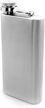 iSavage 5oz Straighten Hip Flask Bruched Finishing 18/8 Stainless Steel - YM178A