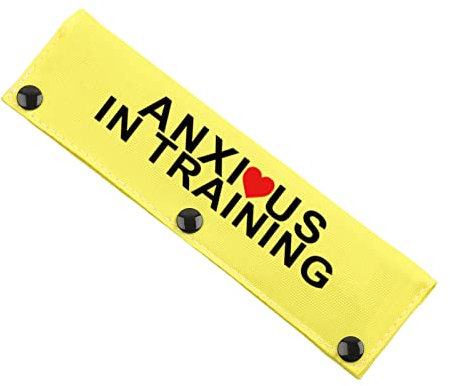 JXGZSO in Training Nervous Anxious Dog Leash Sleeve Dot Not Pet Working Dog Leash Sleeve Service Dog Leash Wrap (Anxious in Train DLS)