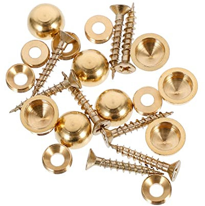 SOLUSTRE 8 Pezzi Chiodi Per Specchi Spessi Viti Decorative Piatte Per Pubblicità Viti Per Specchi Da 15 Mm Eleganti Tappi Decorativi Per Mobili in