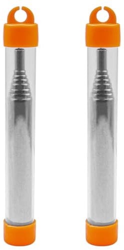 NUZAMAS 2Pcs 9.3cm Blow Pipe Stainless Steel Fire Blower Tube Outdoor Bellows Barbecue Tools for Outdoor Survival Gadgets Camping