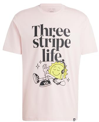 adidas Uomo Positivity Graphic Tee, Sandy Pink F24, L