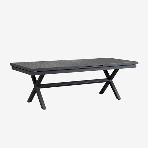 SKLUM Rechteckiger Gartentisch 240-300x100 cm ausziehbar aus Aluminium Karena -
