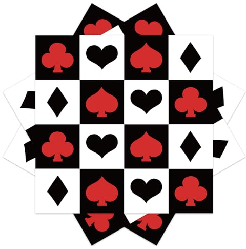 40 Stück Casino Cocktail Servietten,33x33cm Casino Poker Party Einweg Servietten für Casino Spiel Thematische Casino Geburtstagsparty Dekoration