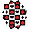 40 Stück Casino Cocktail Servietten,33x33cm Casino Poker Party Einweg Servietten für Casino Spiel Thematische Casino Geburtstagsparty Dekoration