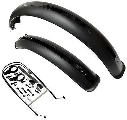 Fat Bike Kotflügel-Set für vorne und hinten, für Fat Tire Bike Wings, vollständige Abdeckung, Schwarz, 50,8 cm