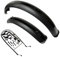 Fat Bike Kotflügel-Set für vorne und hinten, für Fat Tire Bike Wings, vollständige Abdeckung, Schwarz, 50,8 cm