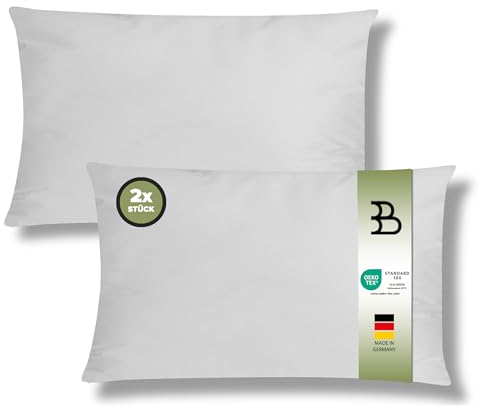 Bookiepad Kissenfüllung 2er Set 50x30 cm, Made in Germany, 30°C waschbares Innenkissen, ÖKOTEX 100, hypoallergen, Polyester Füllung für Couchkissen, Sofa Kissen, Cocktailkissen und Kopfkissen