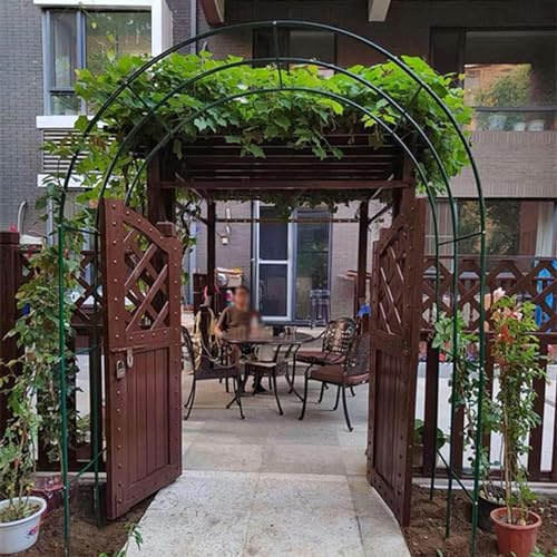 Rosenbogen für Kletterpflanzen Metall Gartenfest Bogenpavillons 80-350cm Breite für Hochzeit Party Garten (Color : Green, Size : 80x200cm)