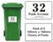 Personalised Bin Numbers for Wheelie Bins Set of 4 Wheelie Bin Numbers Stickers Wheelie Bin Stickers Custom Sticky Number (White-1)