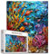 Tucocoo Ozean-Korallenfisch-Puzzles für Erwachsene, 1000 Teile, Unterwasserwelt, Buntglas-Kunst-Puzzle, bunt, DIY-Bastelpuzzles für Heimdekoration, Familienpuzzle, perfekt für Spieleabende