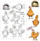 GLOBLELAND Huhn Klarsichtstempel Cartoon Tiere Silikon Klarsichtstempel Siegel Eier Bauernhoftiere Transparente Stempel Für DIY Scrapbooking Kartenherstellung Fotoalbum Journal