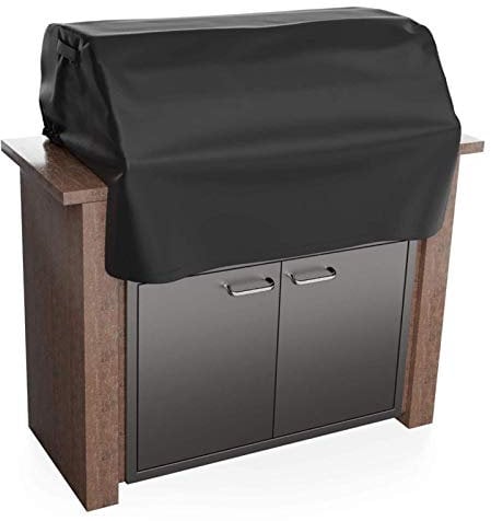 BBQ Grill Top - Grill Top, Weather Resistant BBQ | Heavy Duty Large Dust Protection, Waterproof, Outdoor Tabletop Grill for Outdoor Grill, Brinkmann,Weber, Black