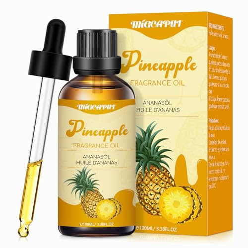 Migcaput Ätherische Öle Ananas 100ml, Naturrein Ananas Duftöl für Diffuser, Luftbefeuchter, Herstellung & Kerzenherstellung