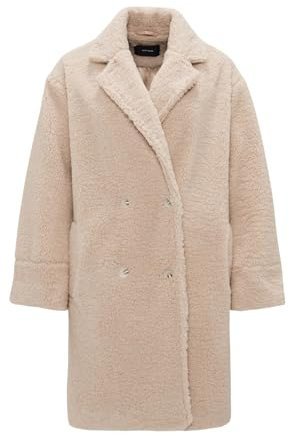 OPUS Damen Mantel | Teddymantel HONISE Loose im Oversize Look Macadamia, 38
