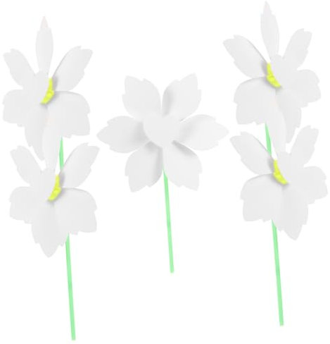 FOYTOKI 5stücke Teiliges DIY Windrad Bastelset Für Junge Mädchen Unbemalte Papier-windräder Zum Gestalten Und Ausmalen Kreativität Fördern Geeignet Für Jungen Und Mädchen