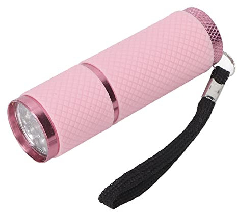 Taschenlampe Spike-Lampe, 9 LED-Lichtspitzen, Einfach Zu bedienen mit Anti-Rutsch-Griff, Tragbarer Nageltrockner zur Befestigung Der Strass, für den Heim- und Salongebrauch (Roseate)
